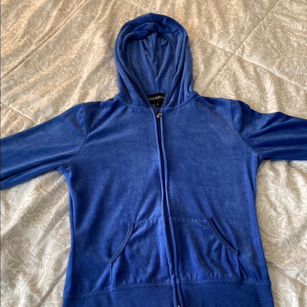 Betabrand Blue Hooded Jacket